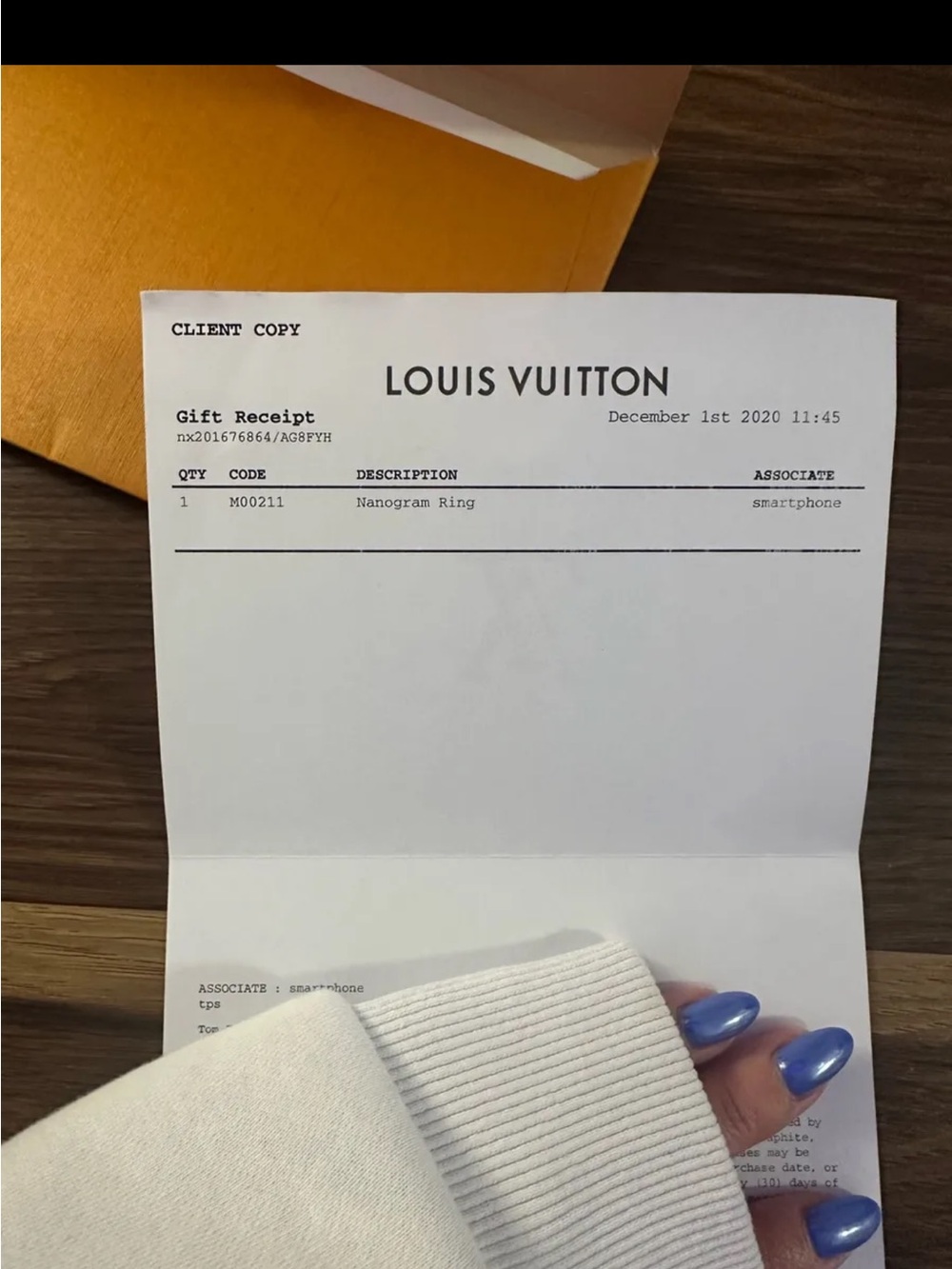 Louis Vuitton Gold-Tone Signature Band Ring - Picture 5 of 5